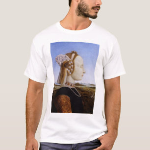 Camiseta Retrato Battista Sforza Piero Francesca medieval
