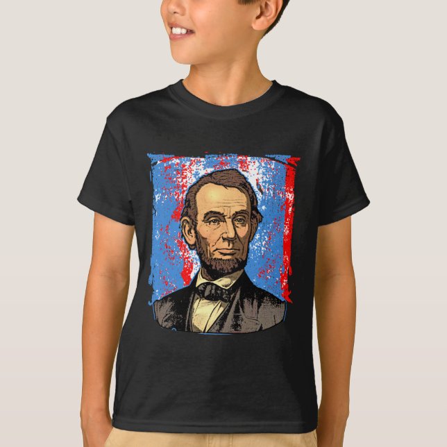Camiseta Retrato bonito de Abraham Lincoln (Frente)