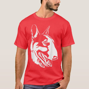 Camiseta Retrato Branco Bully Terrier para Proprietário de 