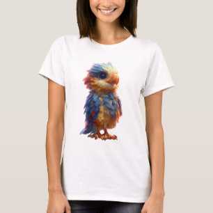 Camiseta Retrato Caprichoso Colorido de Bebê Grifo Mulheres