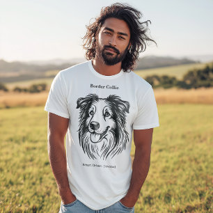Camiseta Retrato Collie de Borda