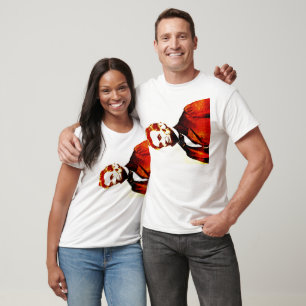 Camiseta Retrato Colorido de Perfil de Lincoln Pop Art