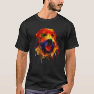 Camiseta Retrato Colorido do Labrador Retriever Salpico Lab