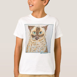 Camiseta Retrato Colorido e Excêntrico de Gato