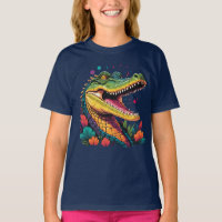 Retrato Crocodilo Colorido