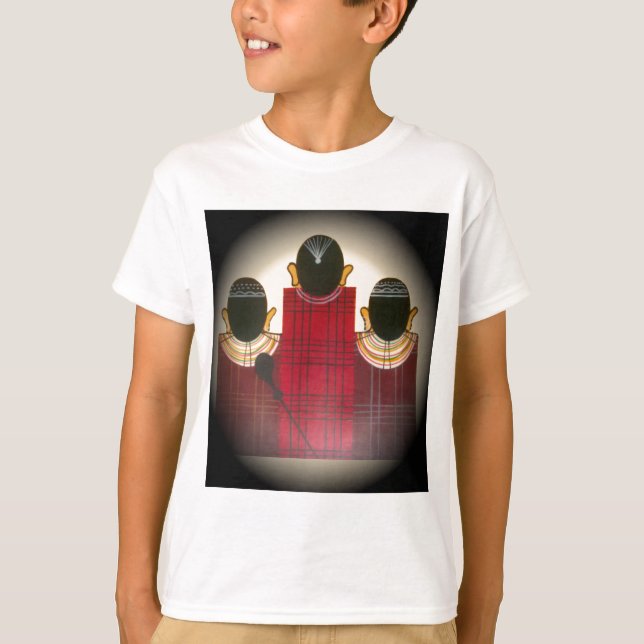 Camiseta Retrato da família Maasai verificado (Frente)