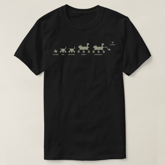 Camiseta Retrato da Família Rover MARS 2020 (Frente do Design)