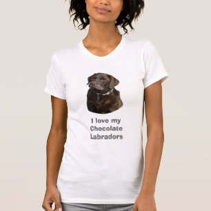 Camiseta Retrato da foto do cão de Labrador do chocolate