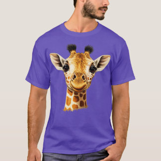 Camiseta Retrato da Girafa Bonita
