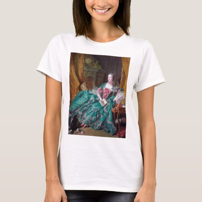 Camiseta Retrato da Madame Pompadour, Boucher (Frente)