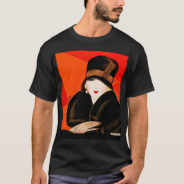 Camiseta Retrato da mulher Art deco