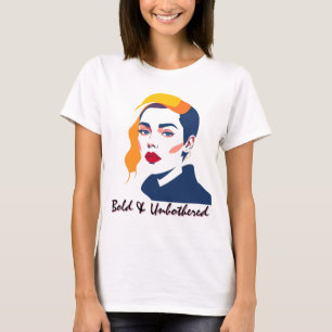 Camiseta Retrato da Mulher Moderna Negrito