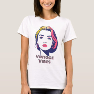 Camiseta Retrato da Pop de Arte Vibrante
