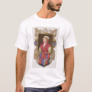 Camiseta Retrato de 1507-36) ?as rainhas de Anne Boleyn (da