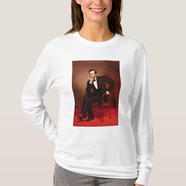 Camiseta Retrato de Abraham Lincoln (Frente)