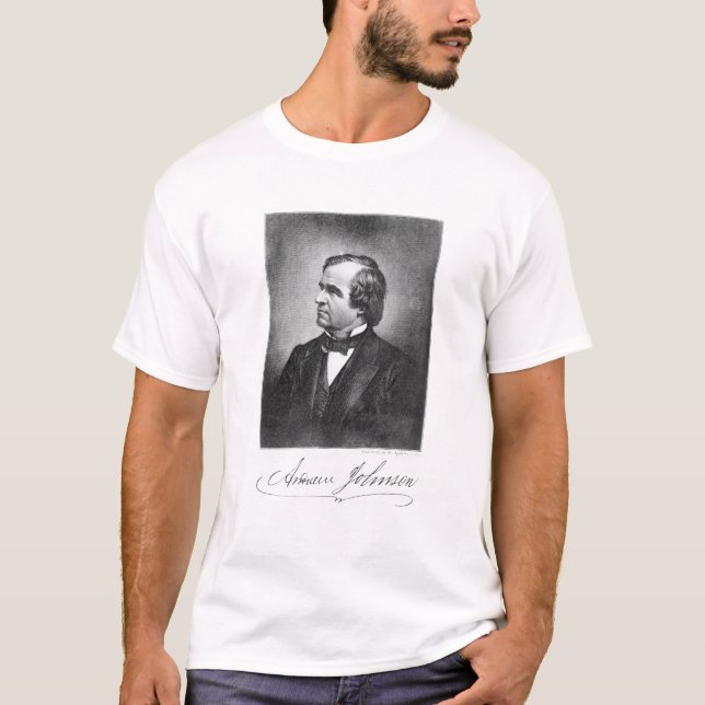 Camiseta Retrato de Andrew Johnson (Frente)