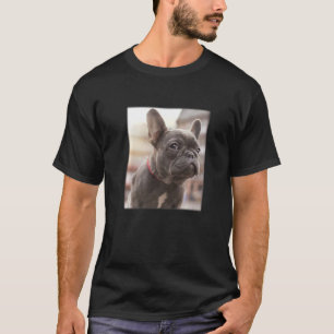 Camiseta Retrato de Animais de estimação, um Bulldog Francê