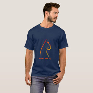 Camiseta Retrato de animal de estimação em arte linear mini