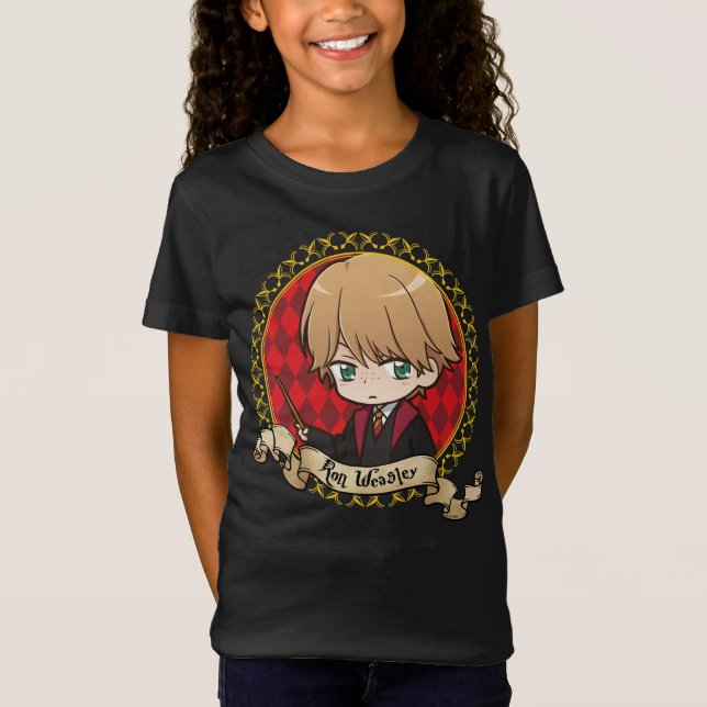 Camiseta Retrato de Anime Ron Weasley (Frente)