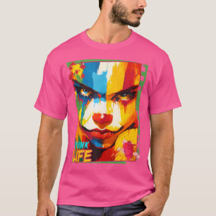 Camiseta Retrato de Arte da Rua Vida Vibrante Punk