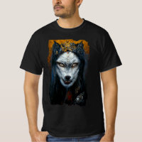 Retrato de Arte Digital de um T-Shirt Lobisomem