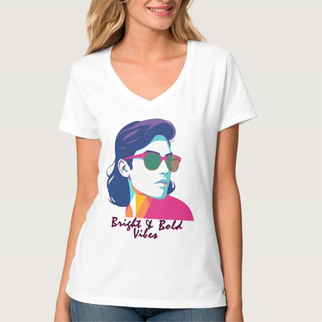 Camiseta Retrato de Arte Retro-Legal Pop (Frente)