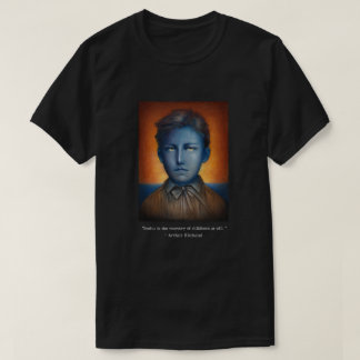 Camiseta Retrato de Arthur Rimbaud com citação