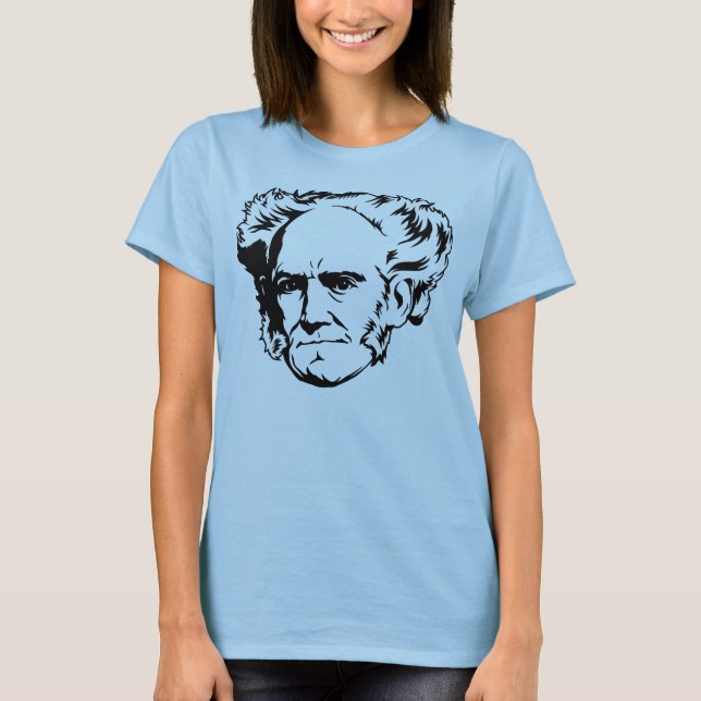 Camiseta Retrato de Arthur Schopenhauer (Frente)