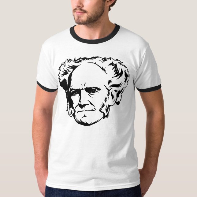 Camiseta Retrato de Arthur Schopenhauer (Frente)