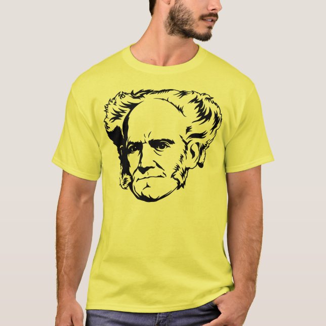 Camiseta Retrato de Arthur Schopenhauer (Frente)