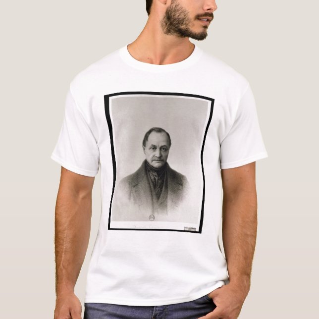 Camiseta Retrato de Auguste Comte, filósofo francês (Frente)