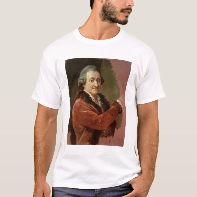 Camiseta Retrato de auto, 1773-87 (óleo em canvas) (Frente)