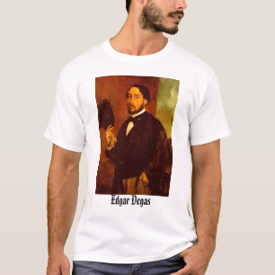 Camiseta Retrato de auto com chapéu alto - Edgar Degas,