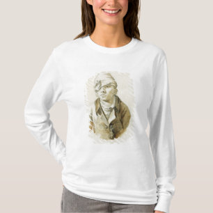 Camiseta Retrato de auto com o remendo do boné e do olho