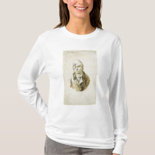 Camiseta Retrato de auto com o remendo do boné e do olho