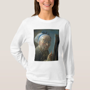 Camiseta Retrato de auto com uma armação, c.1775-79