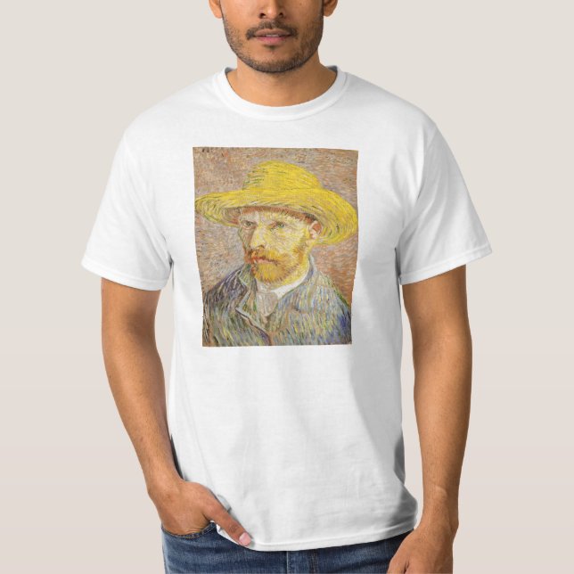 Camiseta Retrato de auto de Van Gogh com o t-shirt do (Frente)