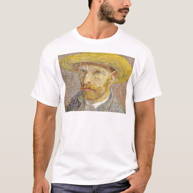 Camiseta Retrato de auto de Vincent van Gogh com arte do (Frente)