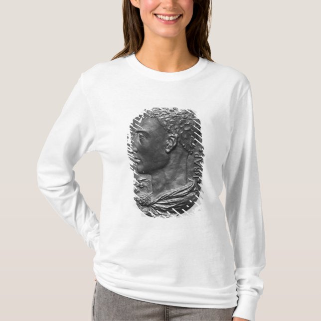 Camiseta Retrato de auto do medalhão (Frente)