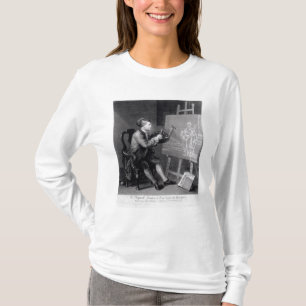Camiseta Retrato de auto que pinta o musa cómico