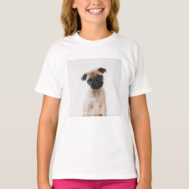 Camiseta Retrato de Baby Pug (Frente)