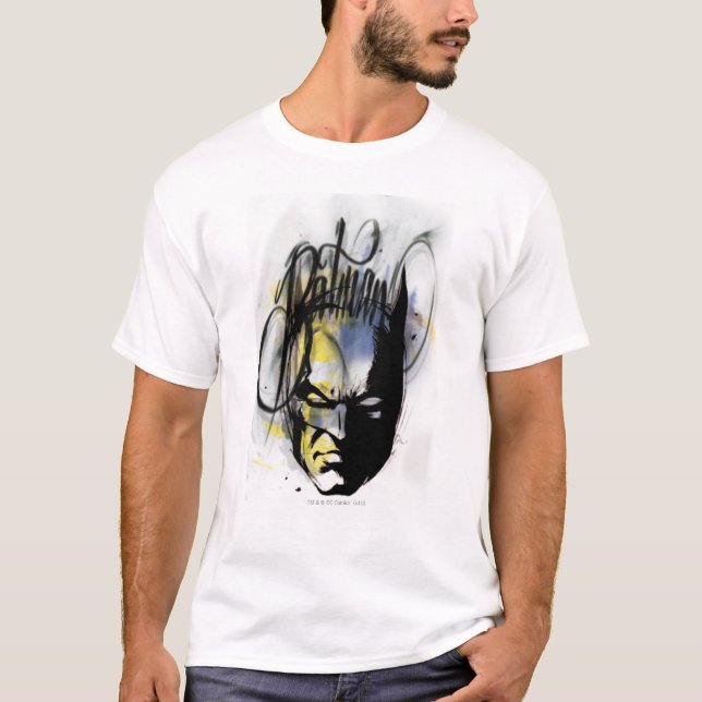 Camiseta Retrato de Batman Airbrush (Frente)