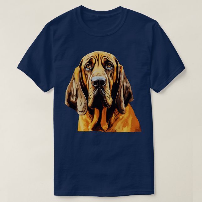 Camiseta Retrato de Bloodhound (Frente do Design)