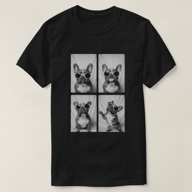 Camiseta Retrato de Bulldog Francês (Frente do Design)