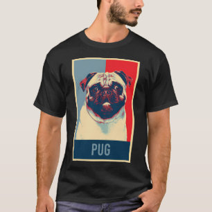 Camiseta Retrato de Cachorro Bulldog Holandês Pug Pop Art