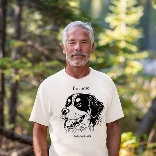 Camiseta Retrato de Cachorro da Montanha Bernese