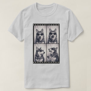 Camiseta Retrato de Cachorro Husky Unisex