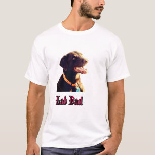 Camiseta Retrato de Cachorro Labrador Retriever de Chocolat
