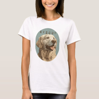 Camiseta Retrato de Cachorro Resgatado Golden Retriever Vin