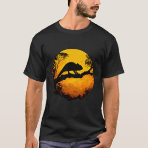 Camiseta Retrato de Camaleão Arte Vida Selvagem Lagarto Col